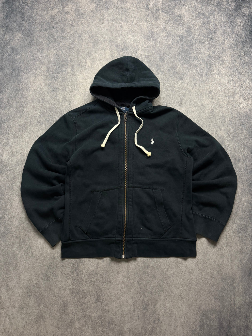 RALPH LAUREN VINTAGE ZIP HOODIE - L