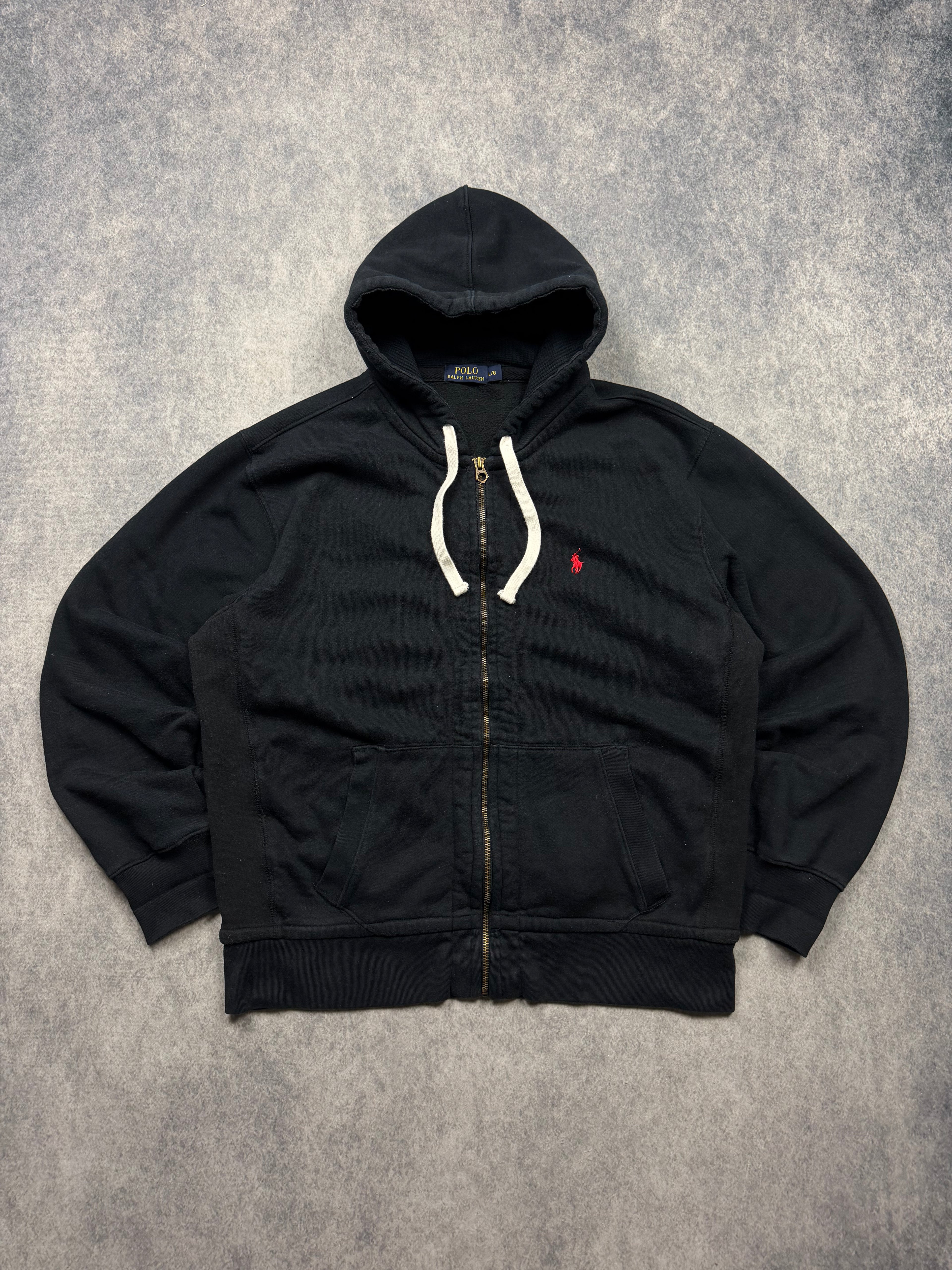 RALPH LAUREN VINTAGE ZIP HOODIE - L