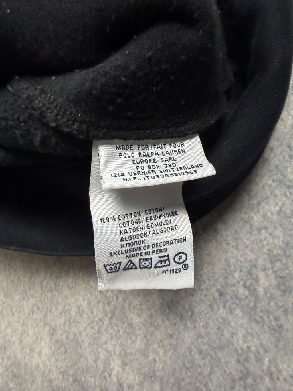 RALPH LAUREN VINTAGE ZIP HOODIE - L