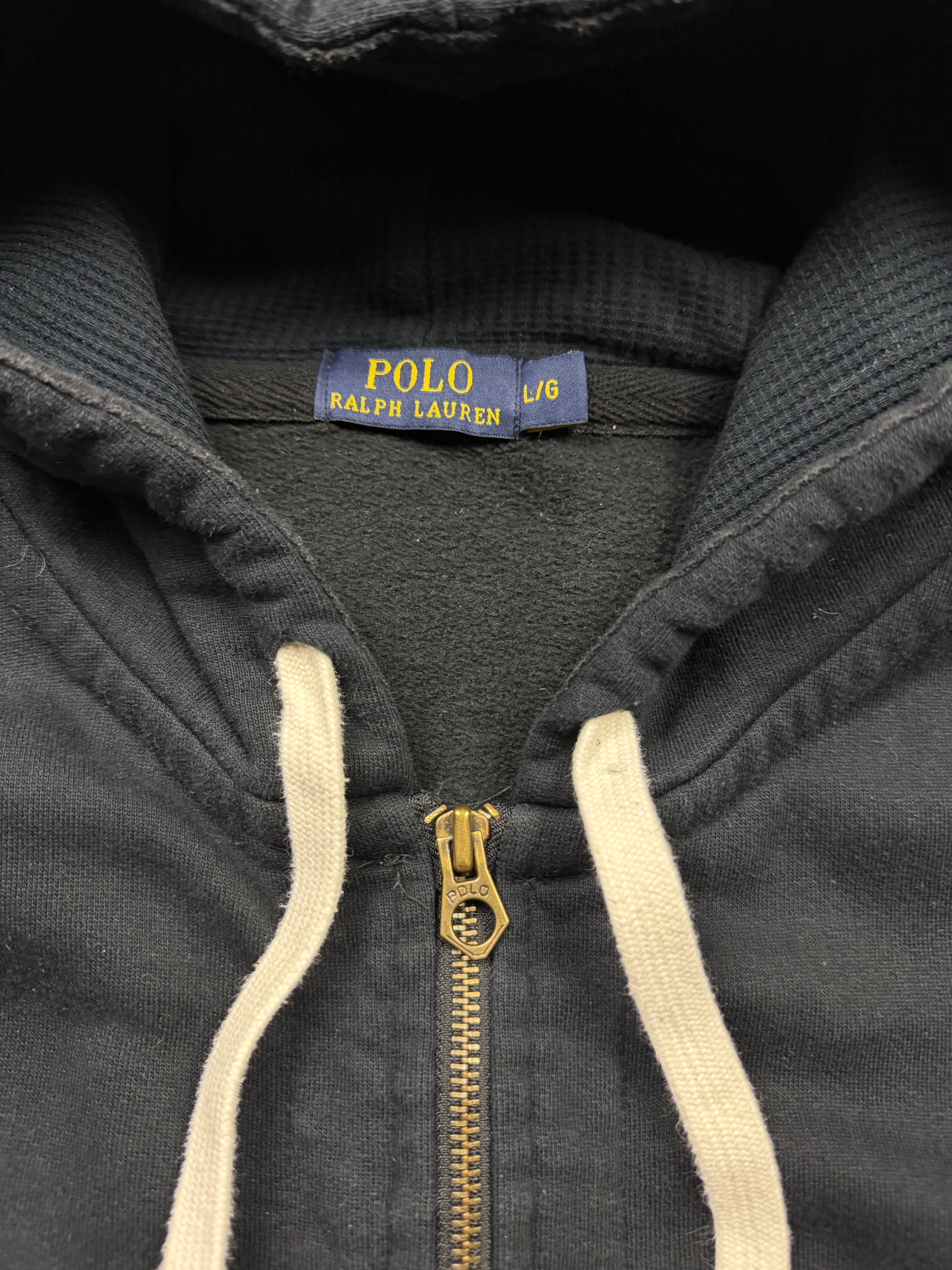 RALPH LAUREN VINTAGE ZIP HOODIE - L
