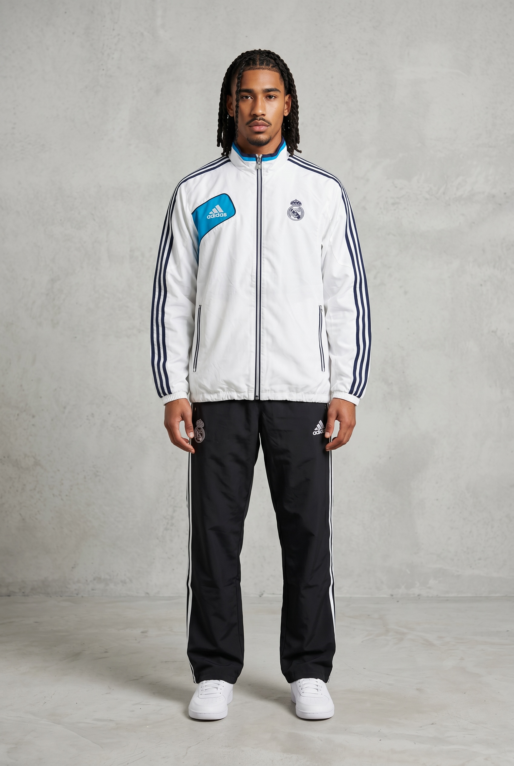 ADIDAS REAL MADRID VINTAGE TRACKSUIT 2008/09 - S