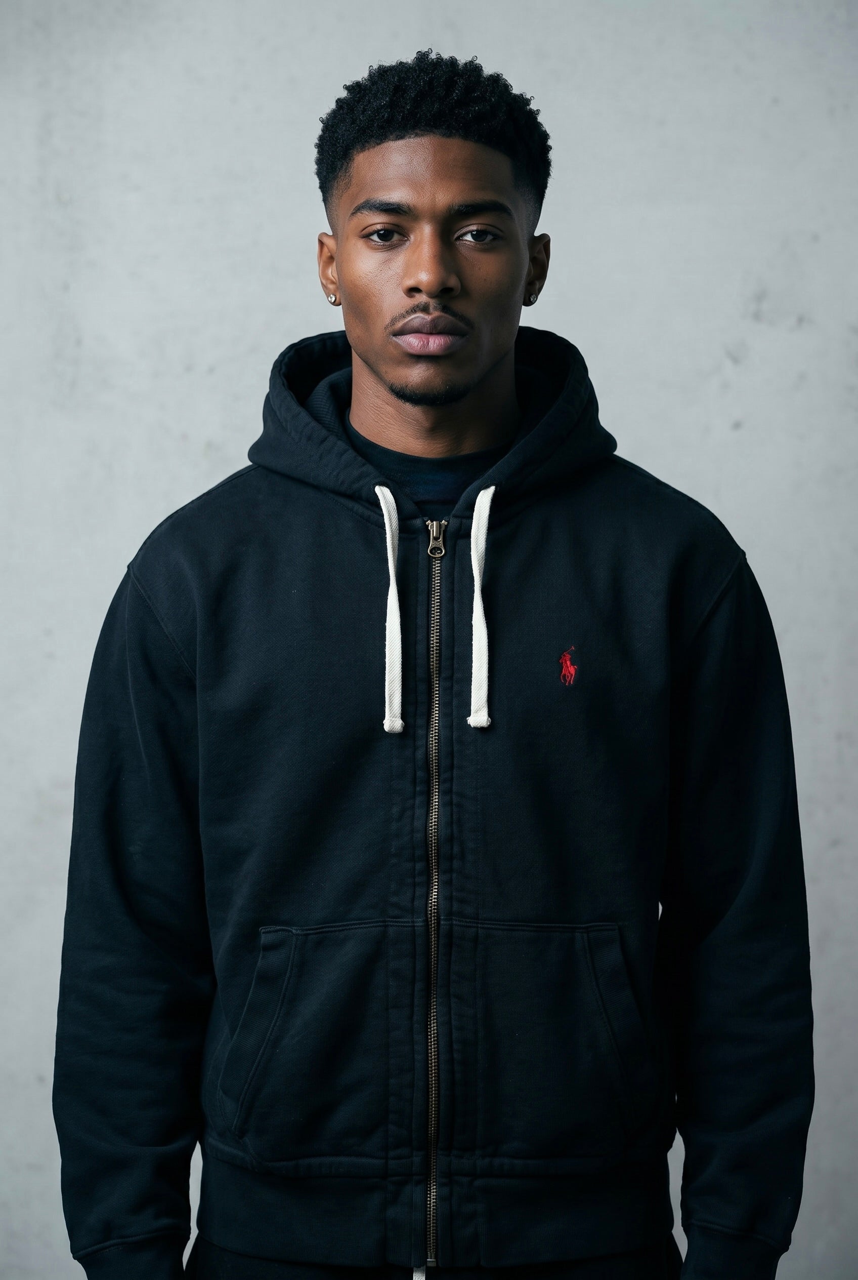 RALPH LAUREN VINTAGE ZIP HOODIE - L