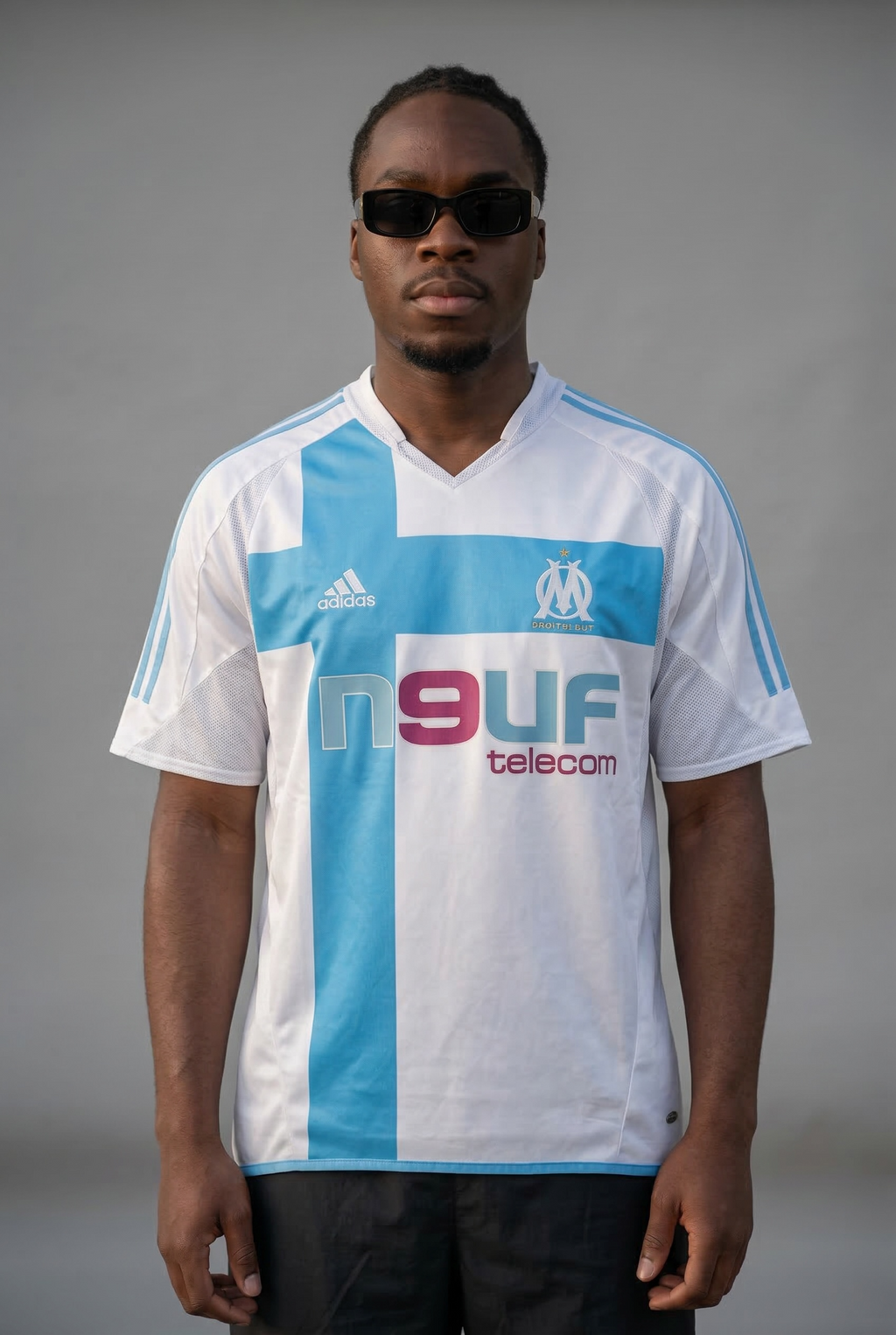 ADIDAS MARSEILLE RETRO FOOTBALL JERSEY (L)