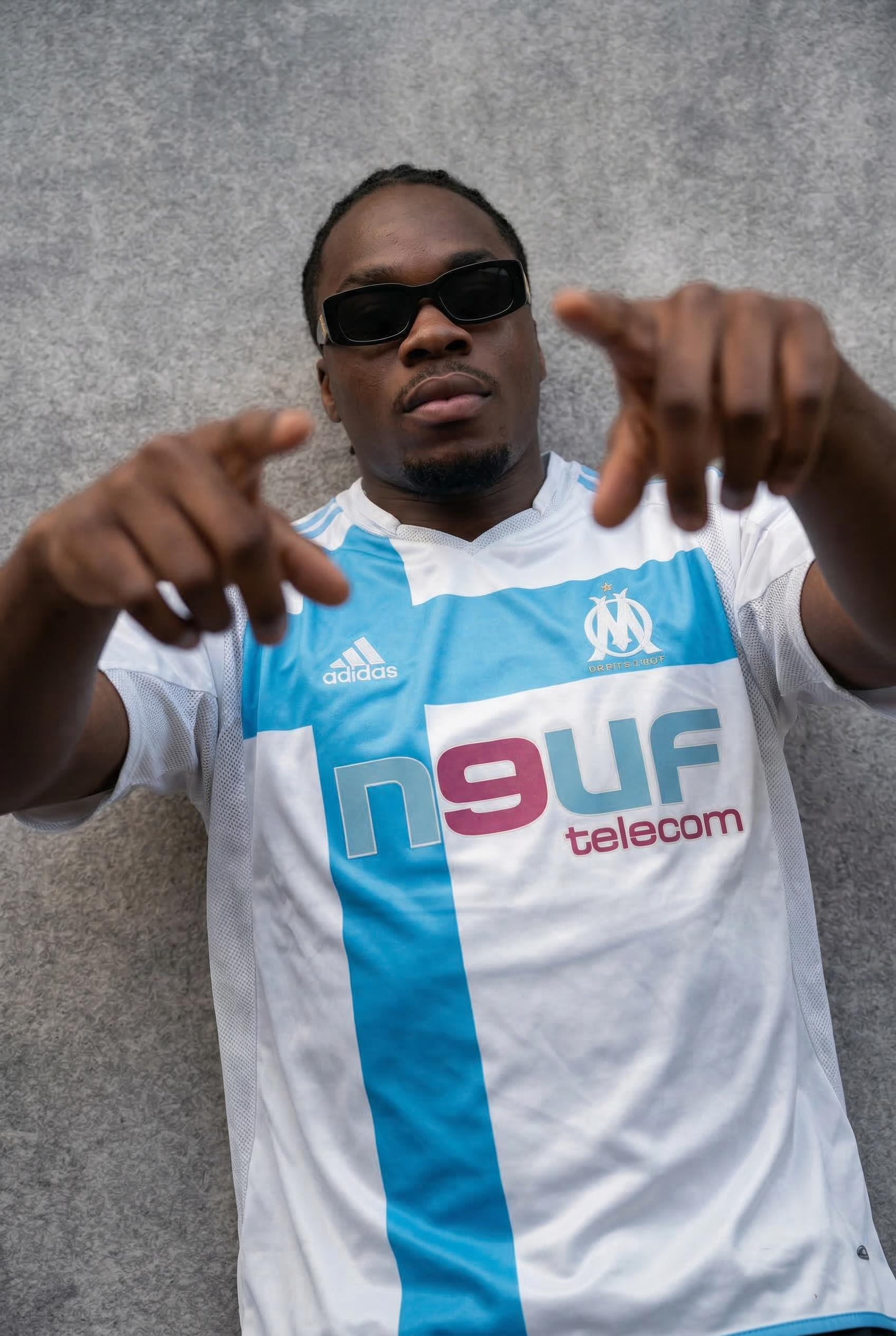 ADIDAS MARSEILLE RETRO FOOTBALL JERSEY (L)