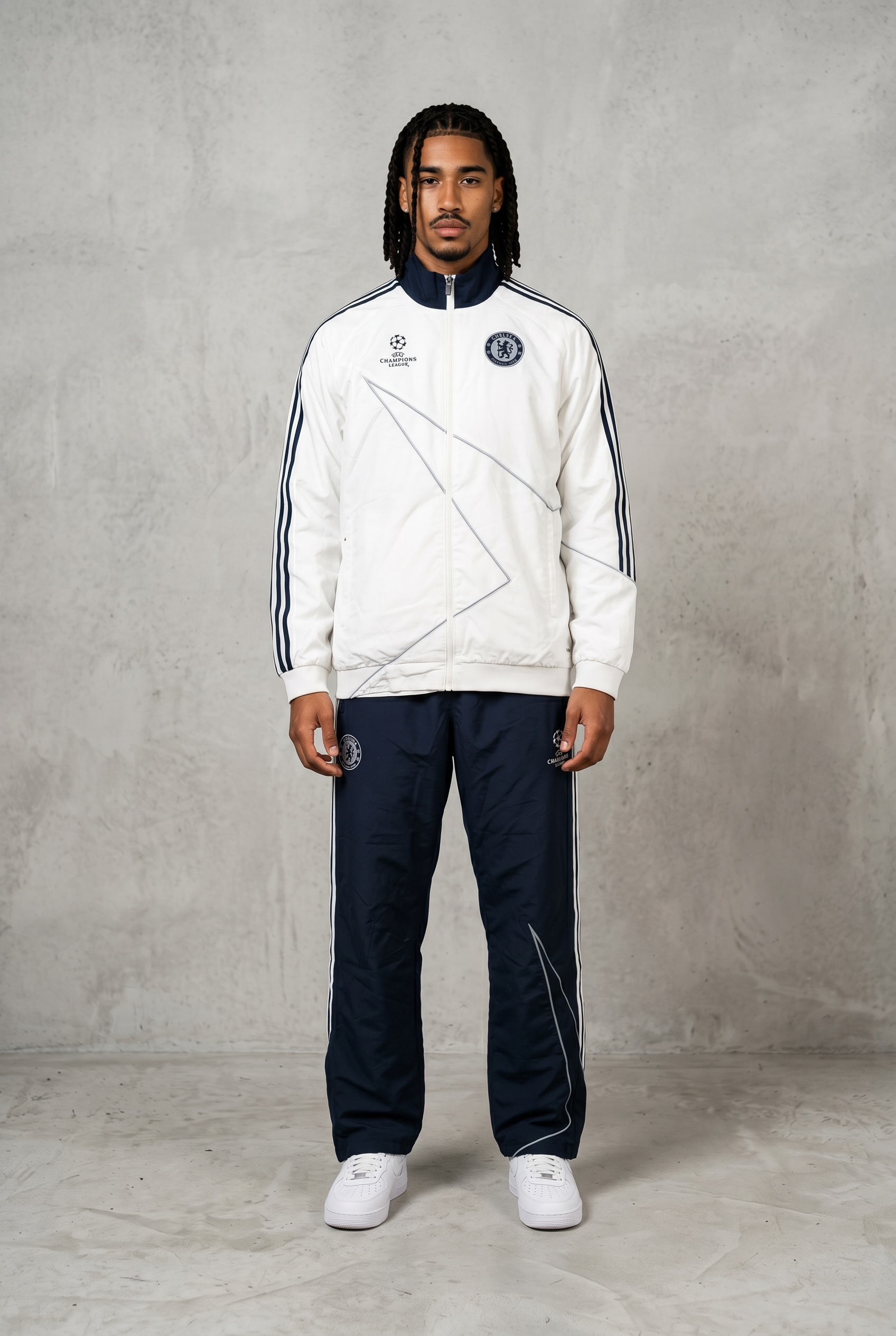 ADIDAS FC CHELSEA UCL VINTAGE TRACKSUIT 2008 - L